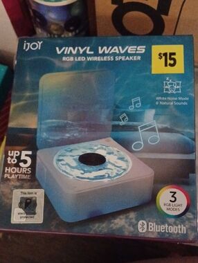 iJoy Vinyl Waves RGB Bluetooth Speaker — Blue